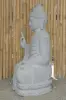 Product image 4 of the product “Seated Buddha with floral carving - Abhaya position. About 68cm length, 42cm width, 100cm height. Natural stone (river stone), stonemasonry ”